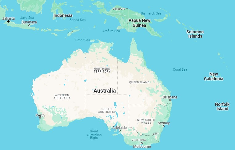 Map of Australia