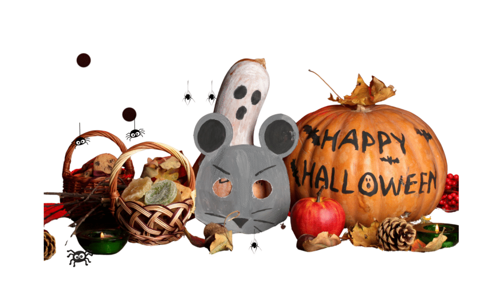 Halloween pumpkin and mask